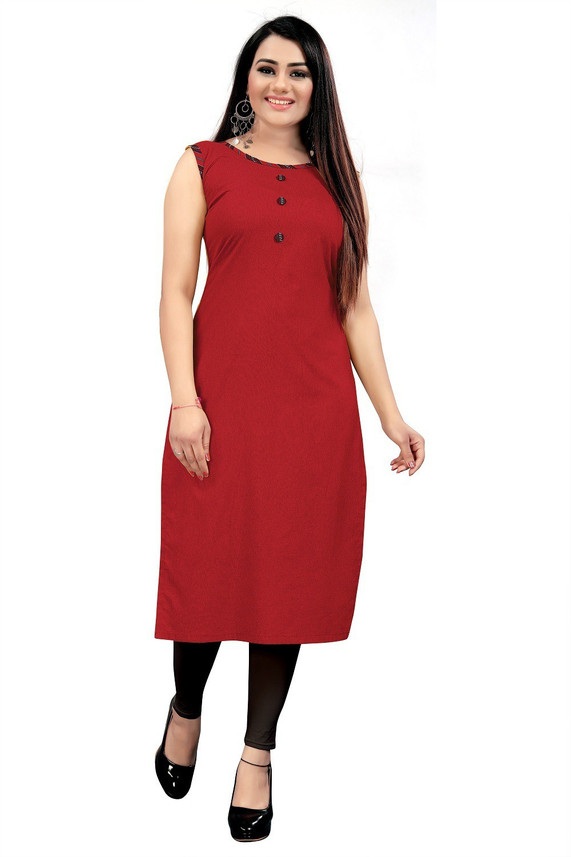 solid straight kurta