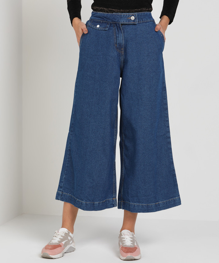 PEOPLE Flared Women Blue Jeans - Buy 