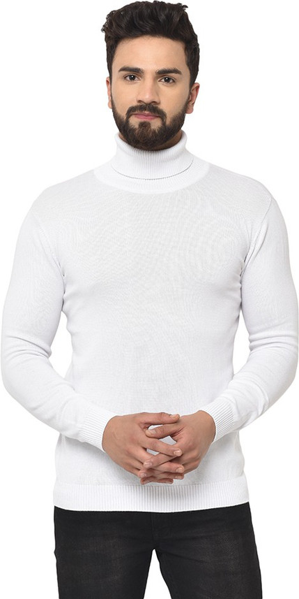 Denimholic Solid Turtle Neck Casual Men 