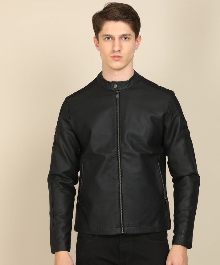flying machine leather jacket