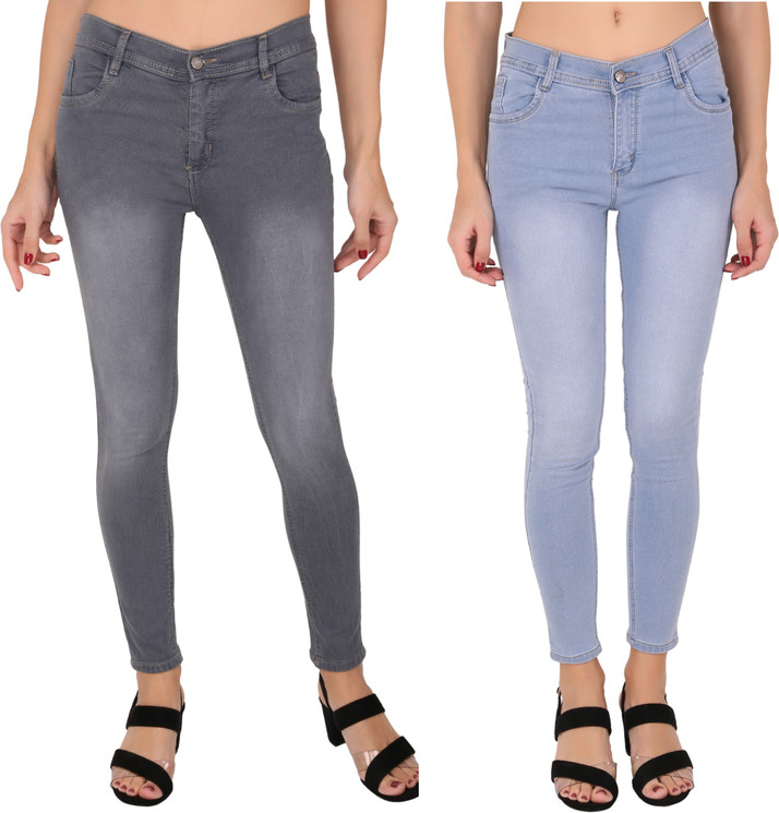 Street Mall Skinny Women Grey, Light 