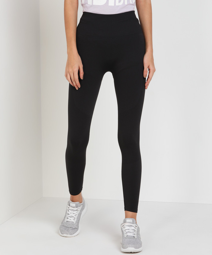 ADIDAS Self Design Women Black Tights 