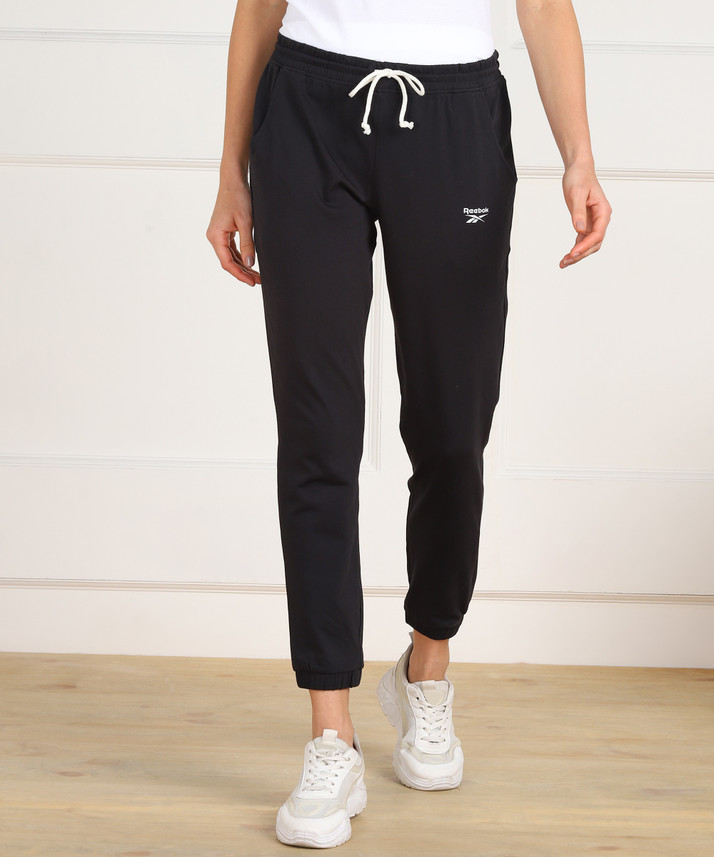 REEBOK Solid Women Black Track Pants 