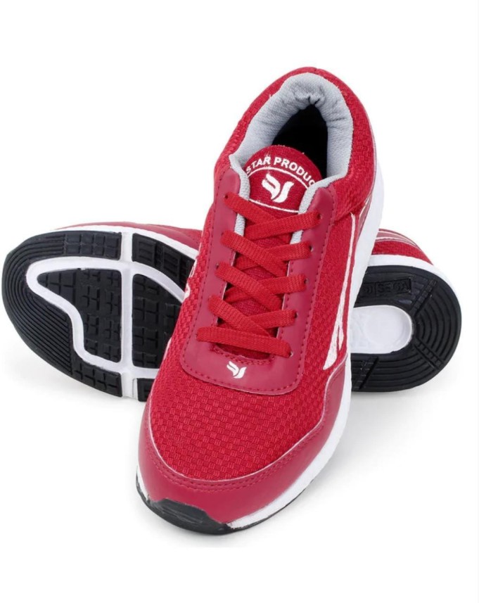 sega red running shoes