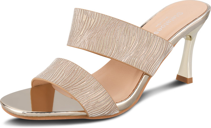 Stelatoes Women Gold Heels - Buy 