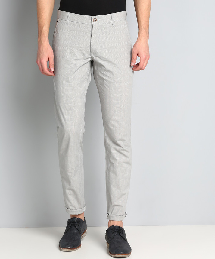 PARX Tapered Men Grey Trousers - Buy 