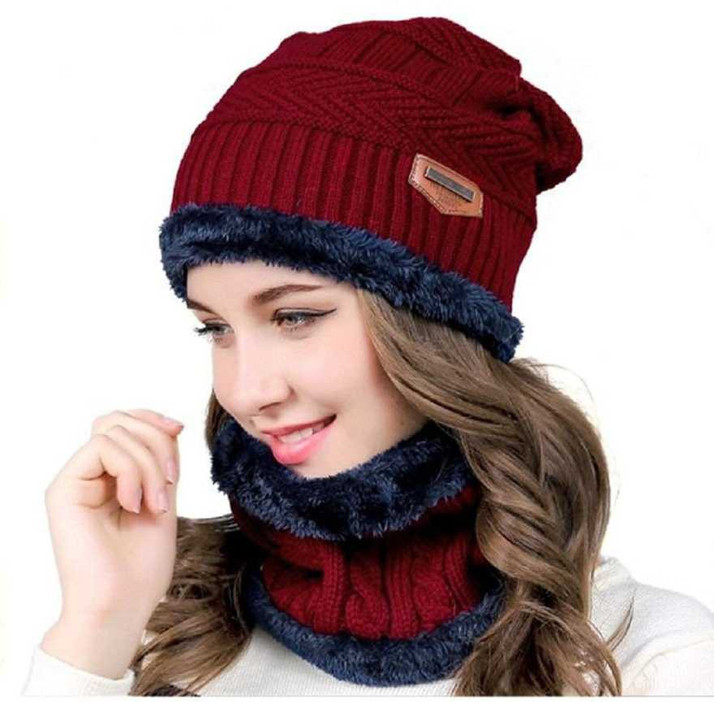 Neck Scarf Set for Ladies Cap 
