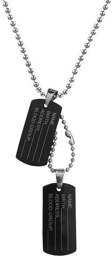M Men Style Military name tag Debossed 