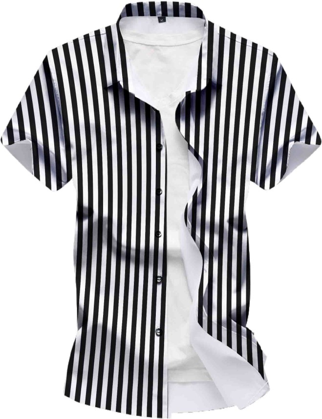 line shirt black and white