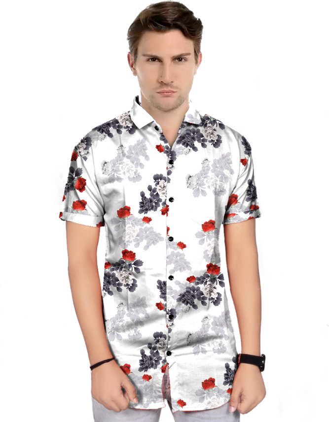 Yaara fashion Men Printed Casual White 