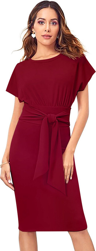 Tfunny Fashion Women Bodycon Maroon 