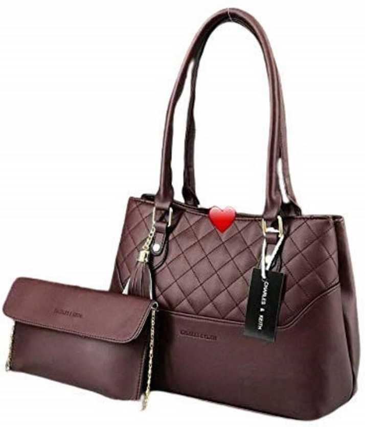 maroon handbag