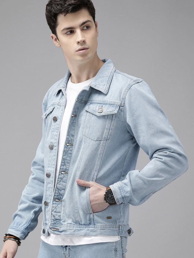 Full Sleeve Washed Men Denim Jacket 