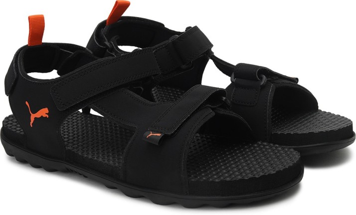 puma black sandals