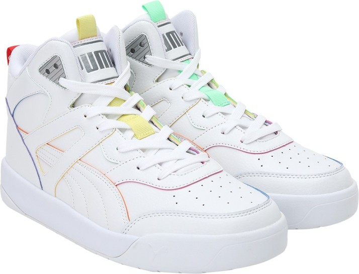 puma backcourt mid rainbow men's sneakers