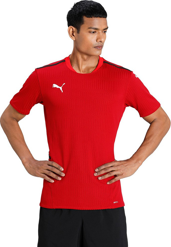 PUMA Solid Men Round Neck Red T-Shirt 