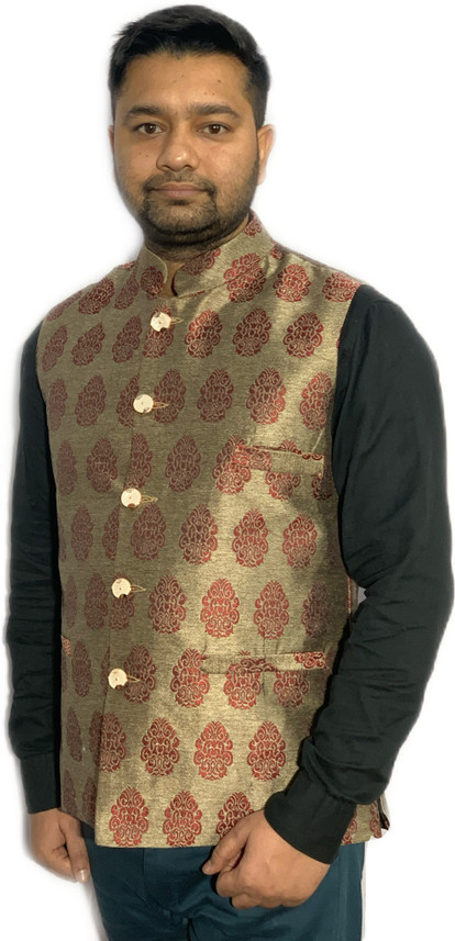 mantran Printed Men Waistcoat - Buy 