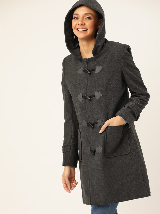 Dressberry Polyester Solid Coat - Buy 