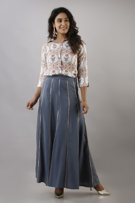 JAIPUR VASTRA Women Top and Skirt Set 