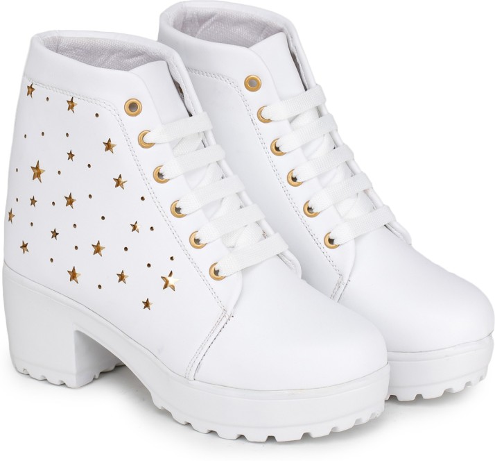 white colour boots