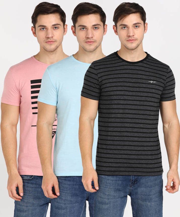 INTEGRITI Striped Men Round Neck 