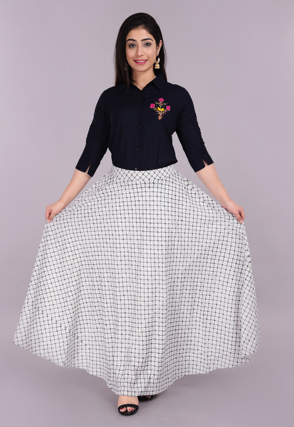 checkered skirt costume