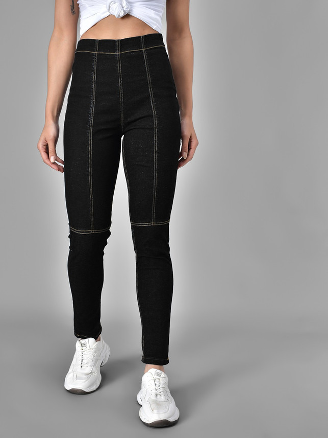 Buy KOTTY Flared Women Black Jeans 