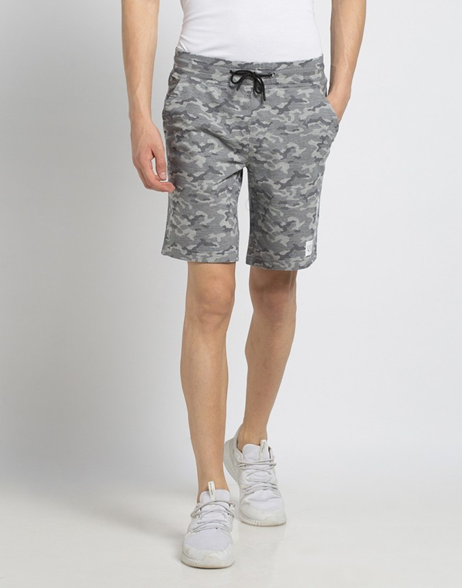 VAN HEUSEN Solid Men Grey Basic Shorts 