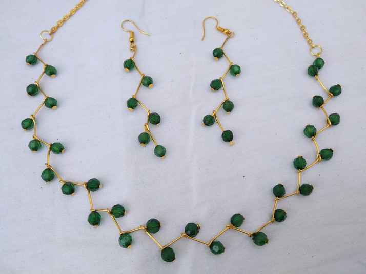green jewellery set flipkart