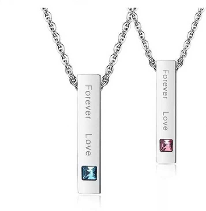 Meenaz Fashion Jewellery Couple Lovers Valentine Gift Special Propose Promise Heart Two Design Simple Chain Stylish Fancy Party Wear Long Romantic Forever Love Name Initial Couple Chain Pendant Locket Set Necklace For Meenaz Fashion Jewellery Couple Lovers Valentine Gift Special Propose Promise Heart Two Design Simple Chain Stylish Fancy Party Wear Long Romantic Forever Love Name Initial Couple Chain Pendant Locket Set Necklace For