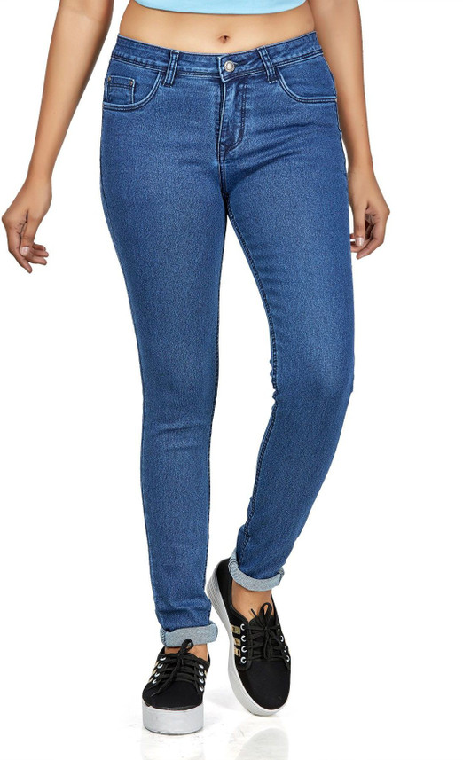 Hasasi Denim Skinny Women Blue Jeans 