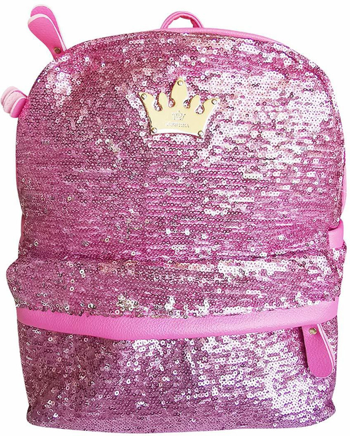 pink shiny backpack
