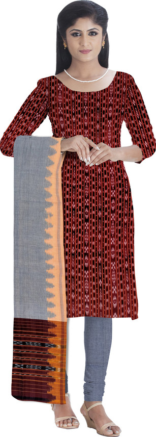 MINU HANDLOOM Pure Cotton Self Design 