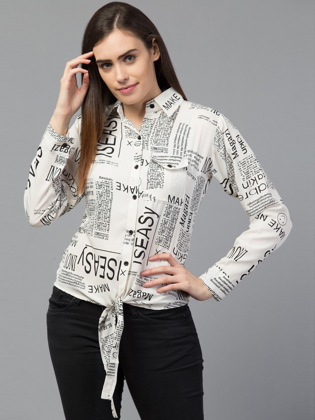 women's newspaper shirt