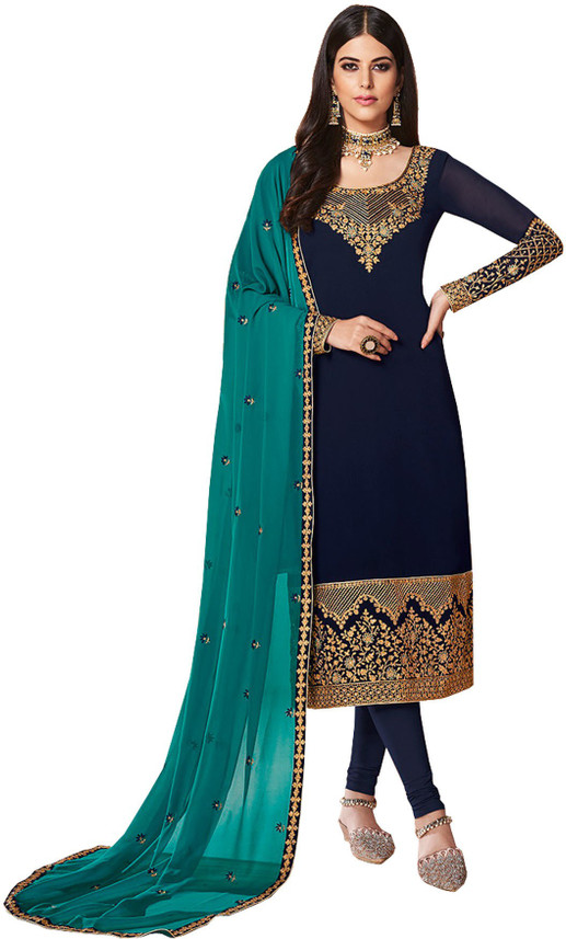 Bollyclues Georgette Embroidered Salwar 