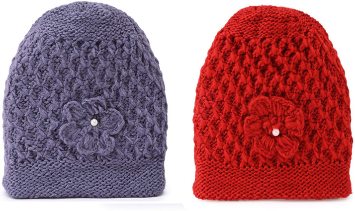Aivira Solid Ladies Woolen Cap Cap 