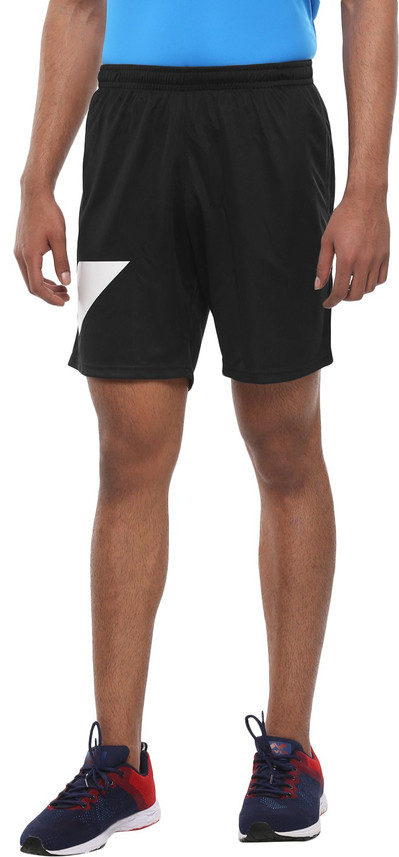 NIVIA Solid Men Black Sports Shorts 