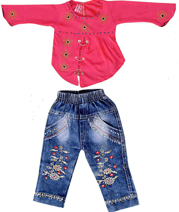 Rzlecort Baby Girls Casual Top Jeans 