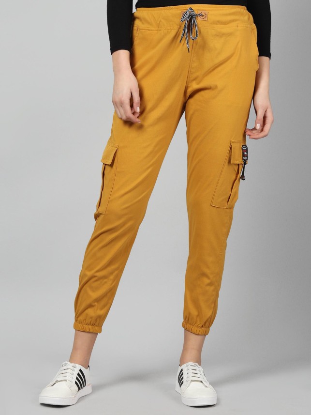 yellow track pants womens