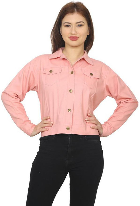 peach denim jacket with hood flipkart 