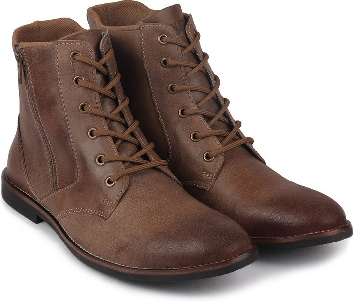 ankle high brown boots