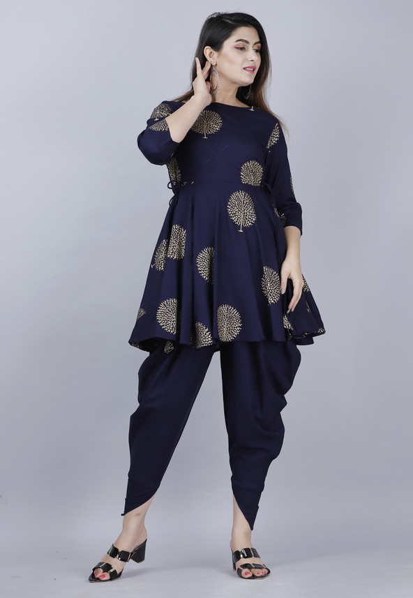 Sajke Women Kurta and Dhoti Pant Set 