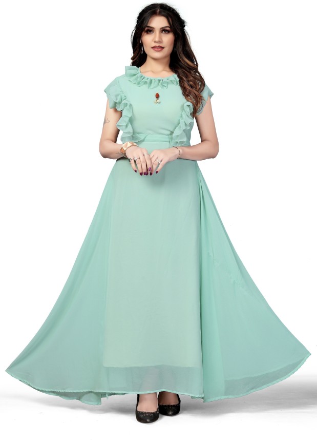 light green gown design