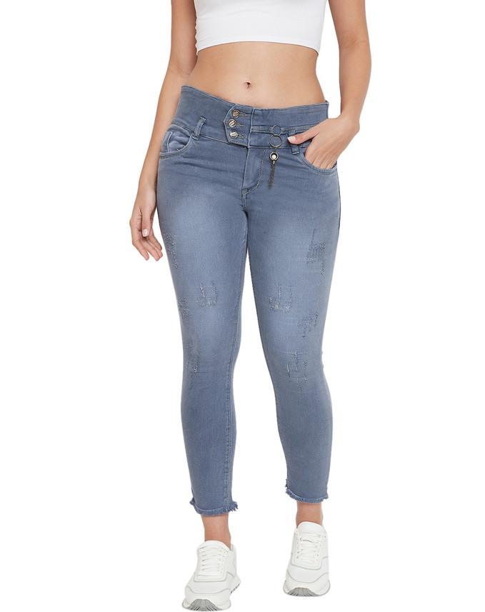 V-Girl Skinny Women Grey Jeans - Buy V 