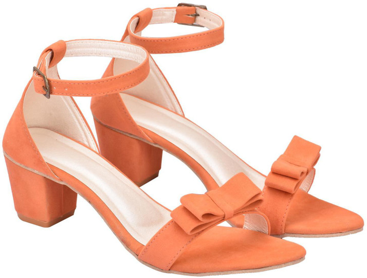 Buy sanvariya Women Orange Heels 