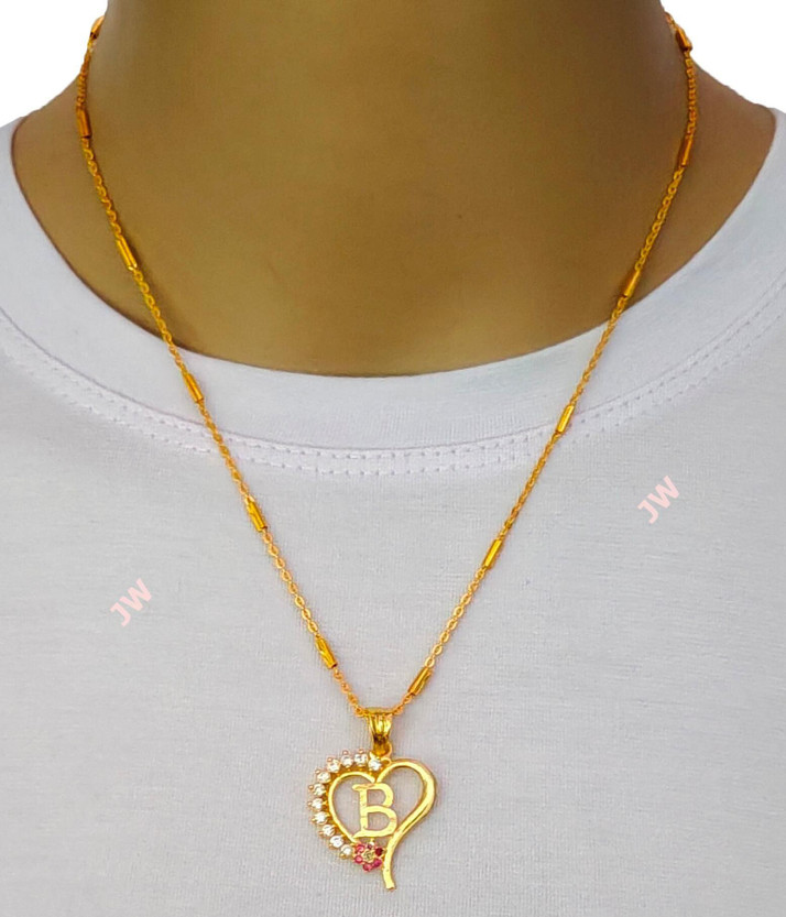 Jewel WORLD b letter pendant Alloy 