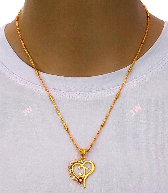 Jewel WORLD J letter locket pendants 