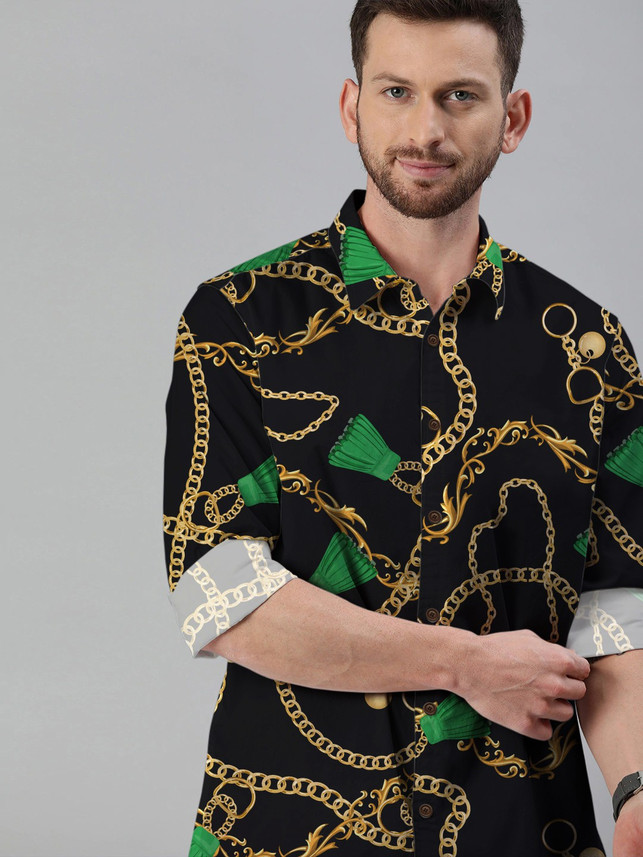 Men Printed Casual Multicolor Shirt 