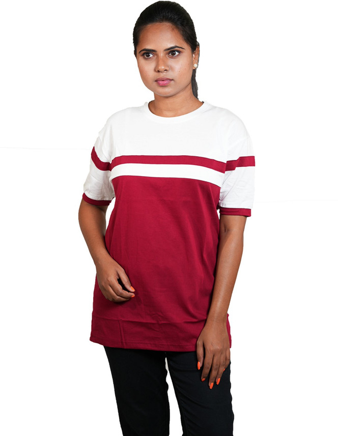 BANAVI Broad Stripes Women Round Neck 