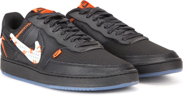 nike court vision low premium black orange